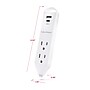 CyberPower GC206UCW Home Office 2-Outlet Surge Protector, 1-USB-C Port, 1-USB-A Port, 6 ft. Cord, 350J Surge Suppression, White ~#|#~FE3EF441-53C4-4892-A17D4BAA2D3DDB58_sc7