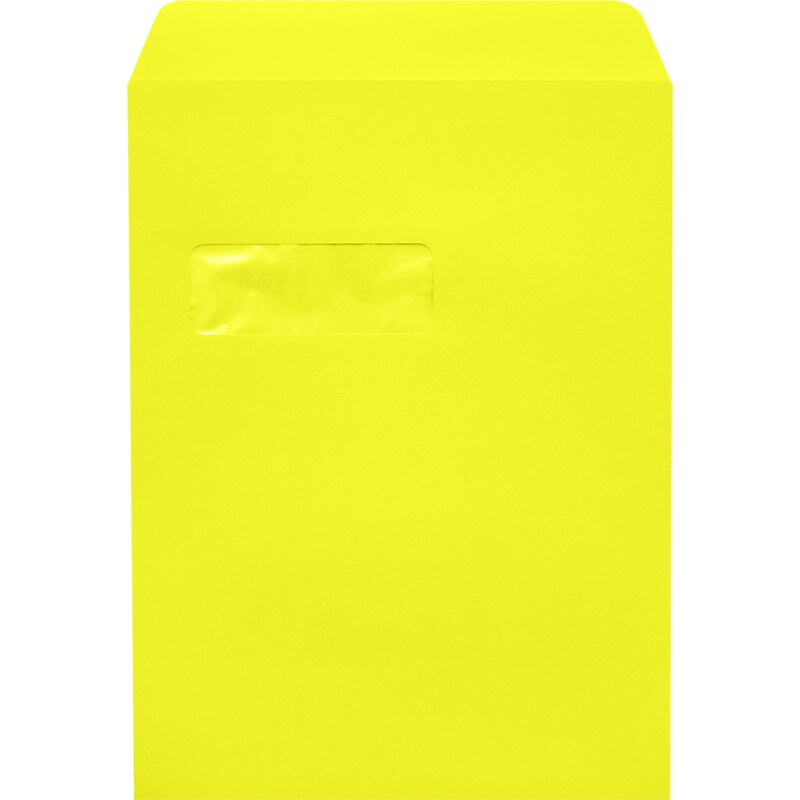 LUX Open End Kraft Envelopes 9" x 12", Citrus Yellow (LUX-1590-L20-1M) image 1