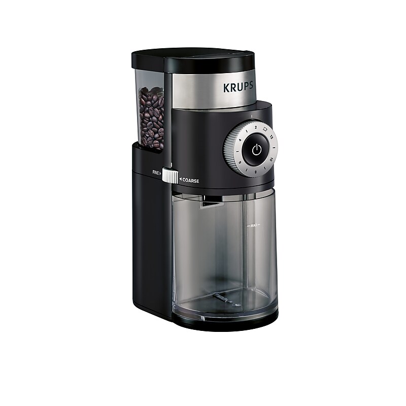 Krups Burr Coffee Grinder, Black (GX550850) image 1
