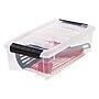 Iris Stack and Pull 5.8 Quart Storage Bins with Lids, Plastic, Clear, 3/Pack (140106)~#|#~FE42C262-6AFC-44AB-889599D1703FA18D_sc7