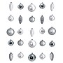 Nearly Natural Lux Shatterproof Ornament Set Lux Shatterproof Ornament Set, 4", 23/Set (D1053-SV)~#|#~FE448097-46F8-4B33-A93B1BBAD8FD7AD0_sc7