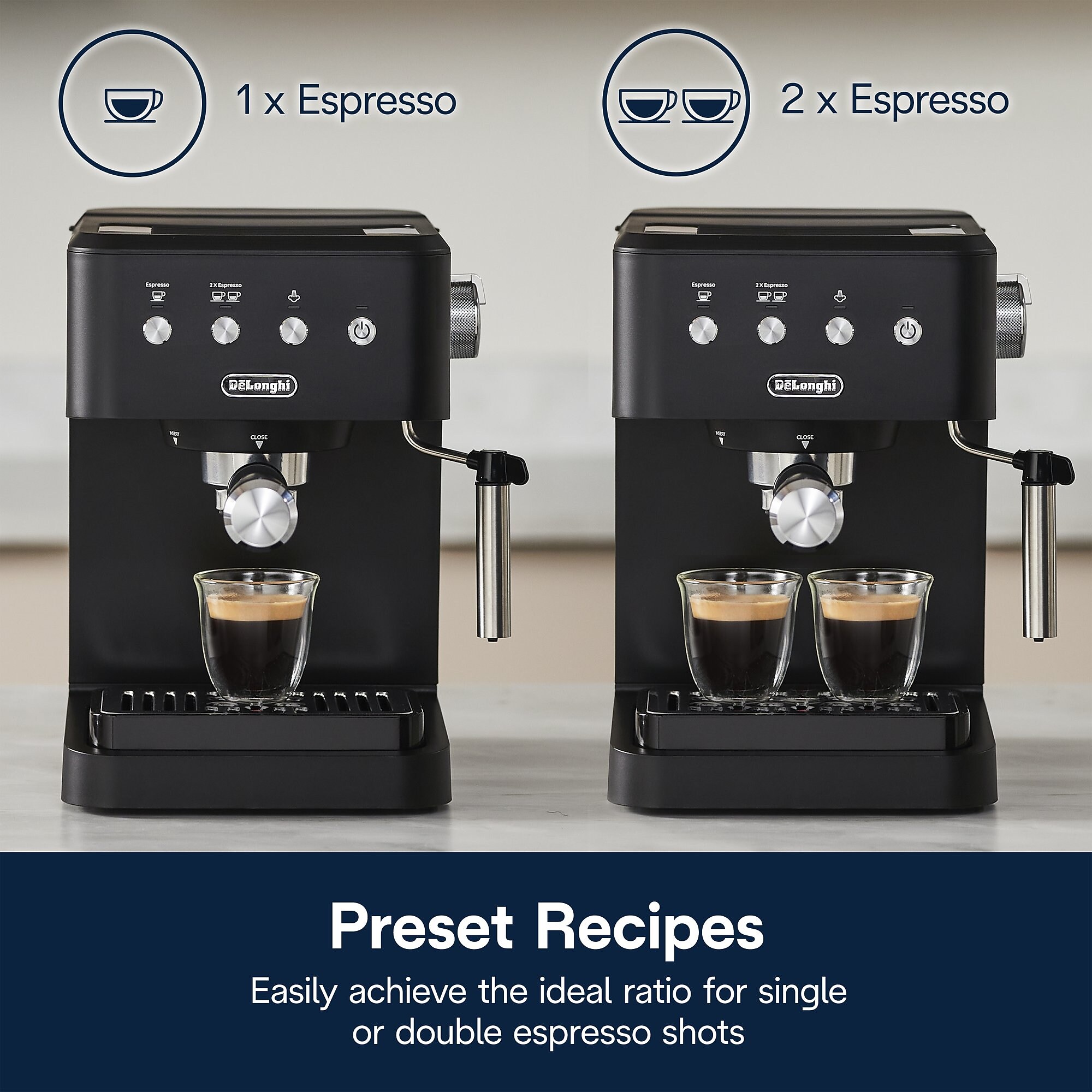 De’Longhi Stilosa 2-Cups Steam Espresso Machine, Black (EM350BK) Sansujyuku sansujyuku.com