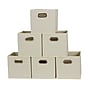 Household Essentials Medium Folding Fabric Storage Cube, 11" x 11"x 11", 23 Qt., Cream, 6/Pack (82-1)~#|#~FE46FB8C-4646-4423-90844D46025E5C98_sc7