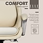 Elle Decor Rivendell AIR Lumbar Ergonomic Faux Leather Swivel Executive Chair, Cream (60124-CRM)~#|#~FE4739E2-91F8-40AA-ABBC26B696BF7C5C_sc7