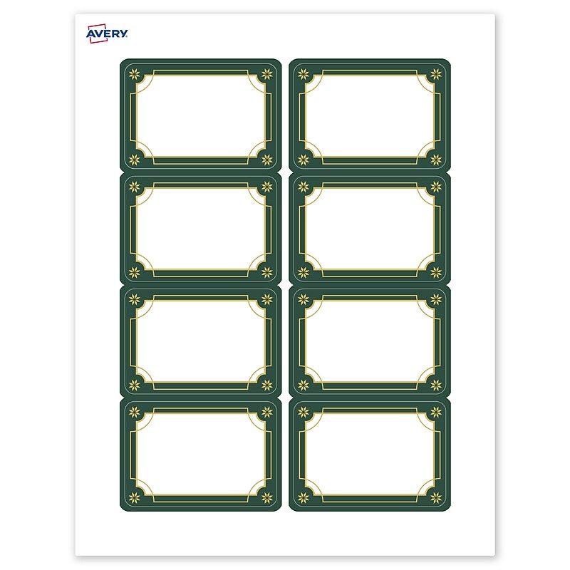 Avery Rectangle Multipurpose Labels, 2-1/3" x 3-3/8", White, 80/Pack (19479370392) image 1