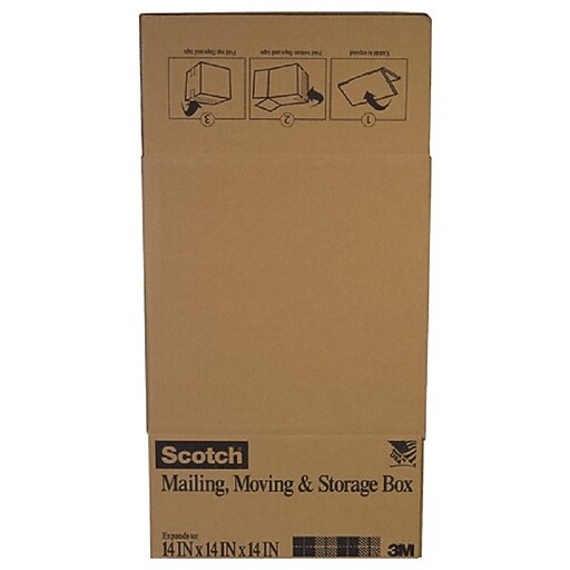 Scotch® Mailing Box, 14" x 14" x 14" (8014FBESF) Staples