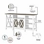 Bush Furniture Key West Tall TV Stand with Set of Two Bookcases, Shiplap Gray/Pure White, Screens up to 65" (KWS027G2W)~#|#~FE5AD511-278E-48E3-B3AB7B07904F030D_sc7