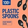 Perk™ Polystyrene Spoon, Heavy-Weight, Black, 100/Pack (PK56395)~#|#~FE5CF907-C287-4979-96E9AF9B9684A0CA_sc7