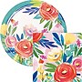 Say Hooray! Fragrant Florals Spring Disposable Paper Plates and Napkins Set, 48/Pack (DTC9629E2G)~#|#~FE5E46A9-85C4-496D-939BABEB06AEDEF4_sc7