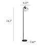 Simple Designs Sleek Essentials 54.5" Metal Floor Lamp with Wire Cage Shade, Black (LF1050-BLK)~#|#~FE67793B-74BD-4F42-9D5E51FF936694DB_sc7