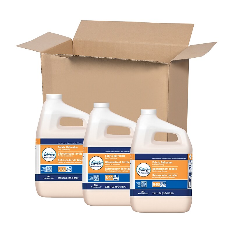 Febreze Professional Fabric Refresher & Odor Fighter, Fresh Clean, 128 oz., 3/Carton (33032) image 1