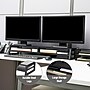 Mind Reader 2-Tier MDF Double Monitor Stand, Dual Screen Riser with Storage Shelf, Up to 88 lbs., Black (DBMONMDF-BLK)~#|#~FE6D49A7-B393-4FE1-8F75D0A66F006F39_sc7