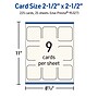 Avery Business Cards, 2-1/2" x 2-1/2", Matte Ivory, 225/Pack (95327)~#|#~FE6FD4F4-82F6-484A-B800D37AE0CDC2DF_sc7