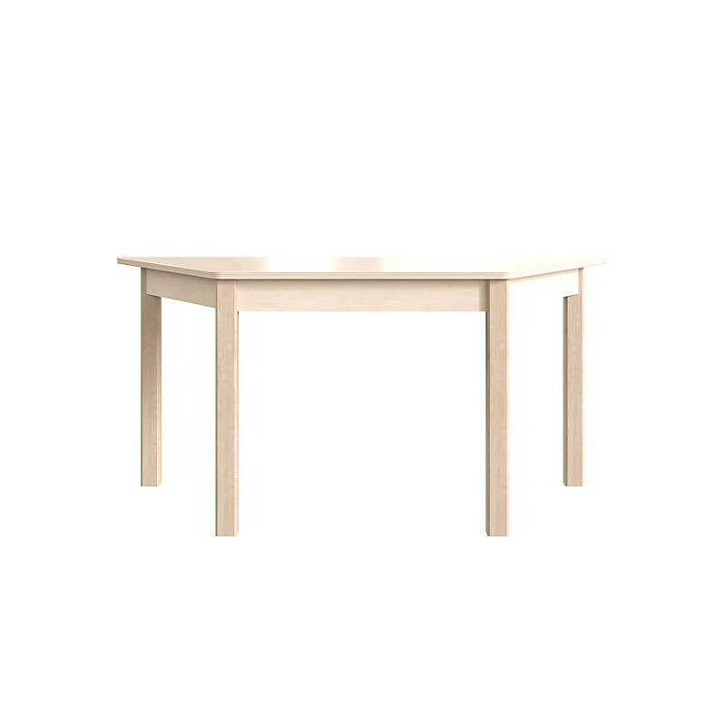 Flash Furniture Bright Beginnings Hercules Trapezoid Table, 47" x 20.75", Beech (MK-ME088018-GG) image 1