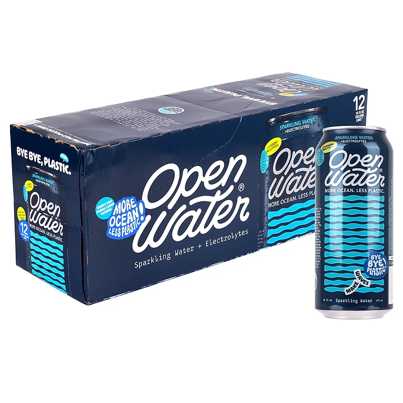 Open Water Sparkling Water Tallgirl Can, 16 oz., 12/Pack (220-02696) image 1