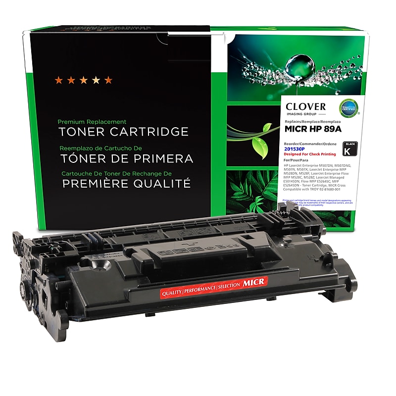 Clover Imaging Group Remanufactured Black Standard Yield MICR Toner Cartridge Replacement for HP 89A (CF289A(M)) image 1