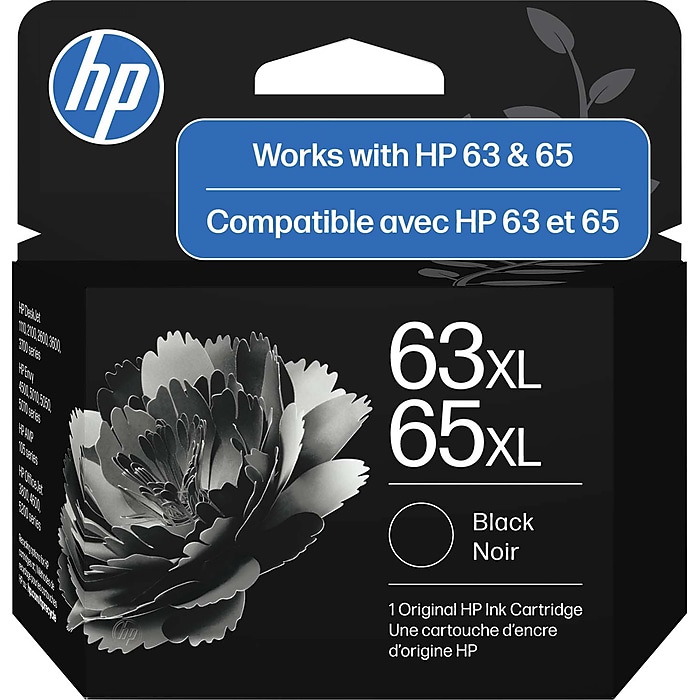 HP 63XL Black High Yield Ink Cartridge, Prints Up to 430 Pages
