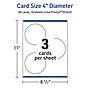 Avery Integrated Cards, 4" Dia., Glossy White, 30/Pack (95343)~#|#~FE7F2E7F-A950-4752-9480F60F9694AA90_sc7