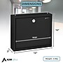 AdirOffice Steel Multipurpose Drop Box Interoffice Mailbox, Large, Black (631-03-BLK-PKG)~#|#~FE804255-005B-467F-AA06FA2E8FB2E05B_sc7