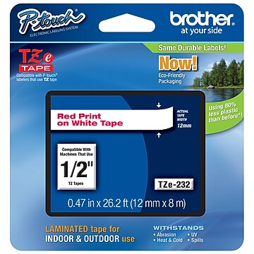 Brother P-touch TZe-MQ531 Laminated Label Maker Tape, 1/2