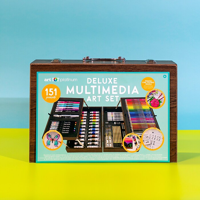 Art 101 Deluxe Multimedia Wood Art Set, Assorted Colors, 151/Pack