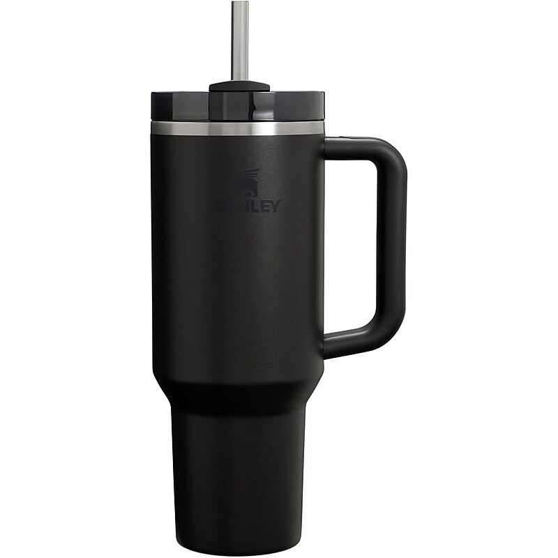 Stanley Quencher H2.0 Stainless Steel Double Wall Insulated Tumbler, 40 oz., Black (10-12574-007) image 1