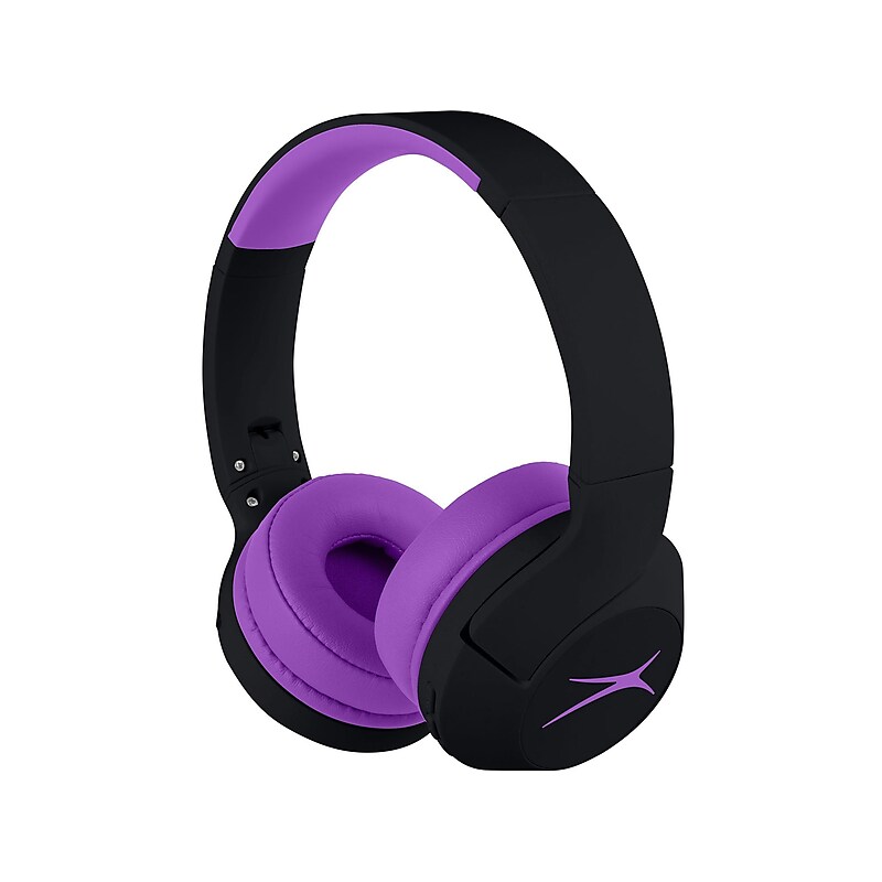 Altec Lansing Kid-Safe ANC Wired/Wireless Active Noise Canceling On-Ear, Bluetooth, Blackout Electric Purple (MZX4500-BOPUR) image 1