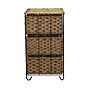 Household Essentials 3 Drawer Wicker Storage Unit with Handwoven Seagrass and Curved Metal Feet, Natural (HHML-5715)~#|#~FE908BE4-3316-4E5F-888FC4E24D5D30BC_sc7