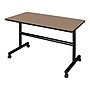 Regency Kobe Flip Top 48"W x 24"D Rectangular Training Room Table, Laminate, With Wheels, Noble Oak (MKFT4824NO)~#|#~FE90D326-97E6-46EB-B021296066ABE832_sc7