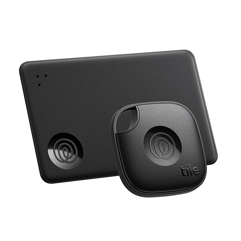 Life360 Tile Starter Pack Bluetooth Trackers, Black, 2/Pack (RE-65012) image 1