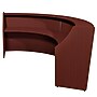 Regency Marque 124.5"W Curved Reception Desk Workstation, Mahogany (77292MH)~#|#~FE9449F2-4DD6-4E6F-9C62107C80AA851C_sc7