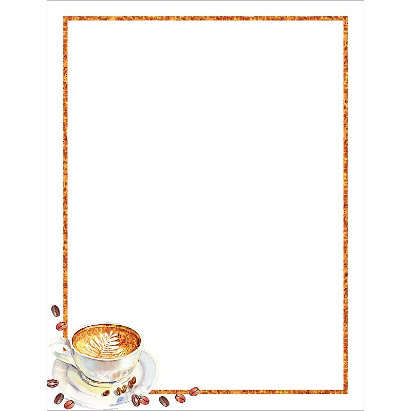 Great Papers Latte Coffee Beans Everyday Letterhead, Multicolored, 50 Sheets/Pack (2025009) image 1