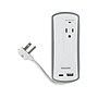 Philips 2-Outlet 2-USB Port Surge Protector, 1', Gray/White (SPP2111WA/37)~#|#~FE96160C-3DE8-4E31-838B2DE30C1F20EA_sc7