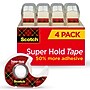 Scotch Super-Hold Invisible Clear Tape Refill, 0.75" x 18.05 yds., 1" Core, Clear, 4 Rolls/Pack (4198)~#|#~FE961C0F-552C-4FA6-887374AC02C1CA91_sc7