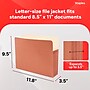 Staples Reinforced File Pockets, Letter Size, 3.5‑Inch Expansion, Heavy‑Duty Brown Accordion Files for Organization – 25/Pack~#|#~FE9B3A9F-29E5-44DE-B10F6FB61279873B_sc7