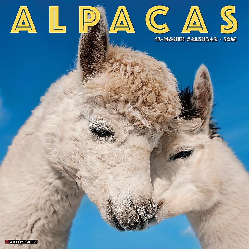 2026 Willow Creek Alpacas 12" x 12" Monthly Wall Calendar (49792) image 1