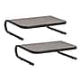 Mind Reader Ventilated Monitor Stand, Holds up to 44 lbs., Metal, Black, 2/Pack (2METMONST-BLK)~#|#~FEA01875-20A4-420C-B421EFA1279C1587_sc7