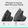 Logitech Lift Wireless Ergonomic Vertical Optical USB Mouse, Graphite (910-006466)~#|#~FEA02181-3ABF-4665-8EAB2D94419FAC6D_sc7