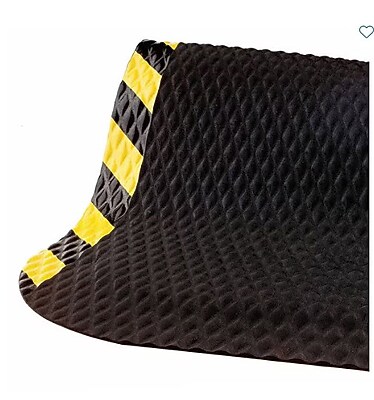 M+A Matting Hog Heaven Anti-Fatigue Commercial Scraper Entrance Floor Mat, 2′ x 3′, Black/Yellow (423223100) Sansujyuku sansujyuku.com