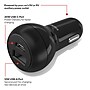Staples TECH USB-A/USB-C Car Charger, 32W, Black (ST62340)~#|#~FEA4BEE7-A16A-4D0F-892332FD245DC394_sc7