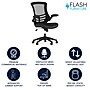 Flash Furniture Kelista Ergonomic LeatherSoft/Mesh Swivel Mid-Back Task Office Chair, Black (BLX5MLEA)~#|#~FEA63A82-3DC2-4527-BB09B4AD4B2C578F_sc7