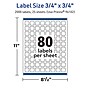 Avery Laser/Inkjet Multipurpose Labels, White, 80 Labels/Sheet, 25 Sheets/Pack (94102-TWMP25)~#|#~FEA66A6E-80F8-409A-A9F017437E382FC2_sc7