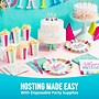 Say Hooray! Birthday Brights 54 in. x 96 in. Paper Tablecloth, Multicolored, 4/Pack (DTC382577TC)~#|#~FEAECDAA-0993-4627-B65A2DC7A6E7EEC6_sc7