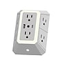 Ciao Tech 6-Outlet Surge Protector Wall Tap with 2-USB Ports & Adjustable LED Night-Light, 540-Joules, White (CPAZY00-026)~#|#~FEAF7662-5E97-436C-AA9E04D9C6980385_sc7