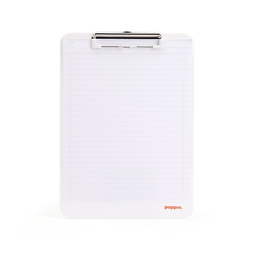 Poppin Plastic Clipboard, White (100149) Staples