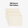 Smead End-Tab File Folders, Reinforced Straight-Cut Tab, Letter Size, Manila, 100/Box (24110)~#|#~sp36187784_sc7