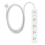 Philips 4-Outlet Surge Protector, 450J, Adapter-Spaced, 4 ft. Braided Cord, White (SPP3563W/37-T1)~#|#~FEBC099D-EDD0-4314-902A7B0978B3E8FC_sc7