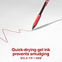 Staples ProGel™ Retractable Gel Pen, Bold Point, 1.0mm, Red Ink, Dozen (ST62591)~#|#~FEBE1690-F772-4272-BE4E0D9B9ED9059A_sc7