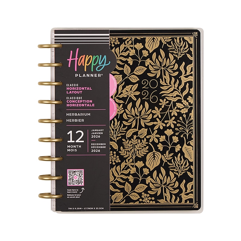 2026 The Happy Planner Herbarium 8.75" x 9.75" Weekly & Monthly Standard Planner, Plastic Cover (PPCD12-673) image 1
