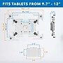 Mount-It! Adjustable Universal Anti-Theft iPad Tablet Wall Mount, 9.7" to 13", White (MI-3882WHT)~#|#~FEC33DDA-96E5-4180-89DADC9D08E454F5_sc7